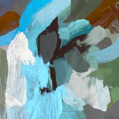 Tuval el yapımı yağlıboya. Renkli doku. Fırça darbeleri. Renkli görüntü. Modern sanat. Çağdaş sanat.