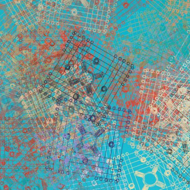 Kağıt üzerine el yapımı kömür çizimi. Soyut sanat dokusu. Renkli doku. Modern sanat eserleri. Modern sanat. Çağdaş sanat. Sanatsal tuval