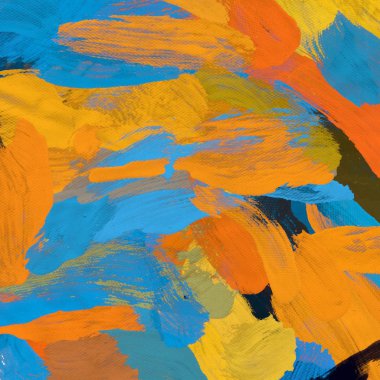 El yapımı tuvale yağlı boya. Soyut sanat dokusu. Renkli doku. Modern sanat eserleri. Yağlı boya darbeleri. Fırça darbeleri. Modern sanat. Çağdaş sanat. Sanatsal tuval.