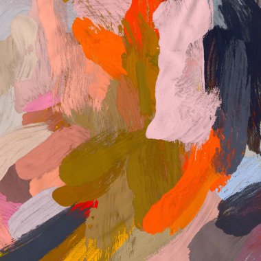 Tuval arka plan üzerine yağlıboya