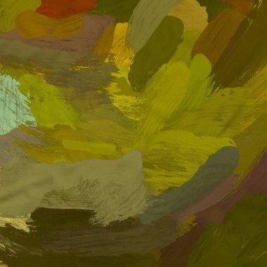 Tuval el yapımı yağlıboya. Renkli doku. Fırça darbeleri. Renkli görüntü. Modern sanat. Çağdaş sanat.