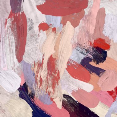 Tuval el yapımı yağlıboya. Renkli doku. Fırça darbeleri. Renkli görüntü. Modern sanat. Çağdaş sanat.