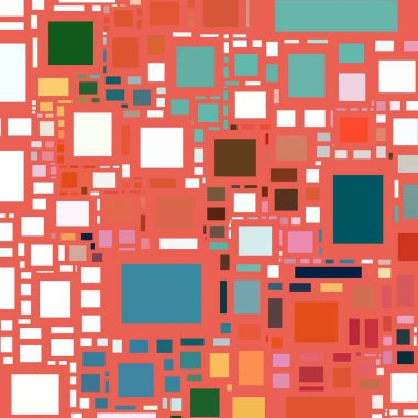 Soyut sanat dokusu. Kareler ile renkli doku. Modern sanat eserleri. Renkli görüntü