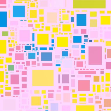 Soyut sanat dokusu. Kareler ile renkli doku. Modern sanat eserleri. Renkli görüntü