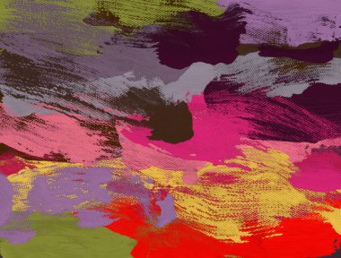 El yapımı tuvale yağlı boya. Soyut sanat dokusu. Renkli doku. Modern sanat eserleri. Yağlı boya darbeleri. Fırça darbeleri. Modern sanat. Çağdaş sanat. Sanatsal tuval.   