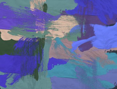 El yapımı tuvale yağlı boya. Soyut sanat dokusu. Renkli doku. Modern sanat eserleri. Yağlı boya darbeleri. Fırça darbeleri. Modern sanat. Çağdaş sanat. Sanatsal tuval.  