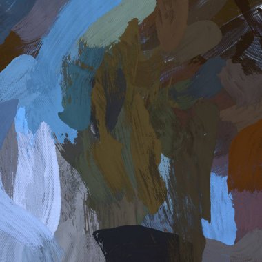 Tuval el yapımı yağlıboya. Renkli doku. Fırça darbeleri. Renkli görüntü. Modern sanat. Çağdaş sanat.