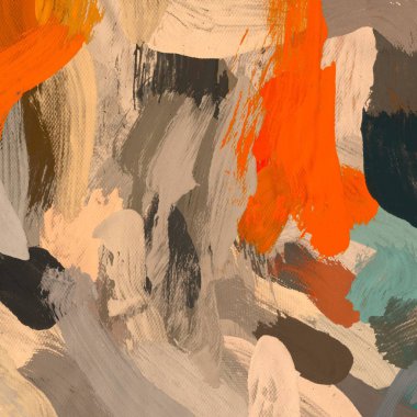 Tuval arka plan üzerine yağlıboya