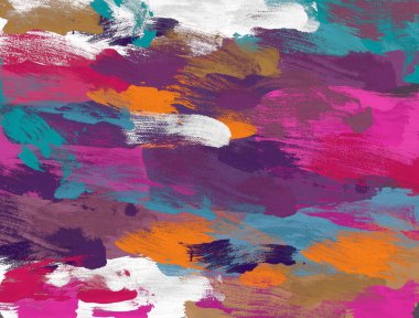 El yapımı tuvale yağlı boya. Soyut sanat dokusu. Renkli doku. Modern sanat eserleri. Yağlı boya darbeleri. Fırça darbeleri. Modern sanat. Çağdaş sanat. Sanatsal tuval.   