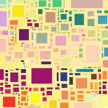 Soyut sanat dokusu. Kareler ile renkli doku. Modern sanat eserleri. Renkli görüntü