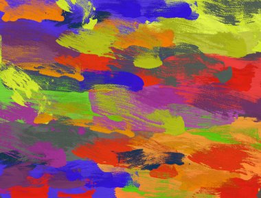 El yapımı tuvale yağlı boya. Soyut sanat dokusu. Renkli doku. Modern sanat eserleri. Yağlı boya darbeleri. Fırça darbeleri. Modern sanat. Çağdaş sanat. Sanatsal tuval.  