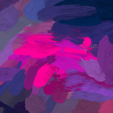 Tuval el yapımı yağlıboya. Renkli doku. Fırça darbeleri. Renkli görüntü. Modern sanat. Çağdaş sanat.