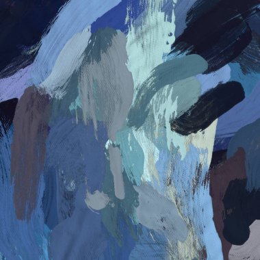 Tuval el yapımı yağlıboya. Renkli doku. Fırça darbeleri.