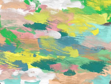 El yapımı tuvale yağlı boya. Soyut sanat dokusu. Renkli doku. Modern sanat eserleri. Yağlı boya darbeleri. Fırça darbeleri. Modern sanat. Çağdaş sanat. Sanatsal tuval.   