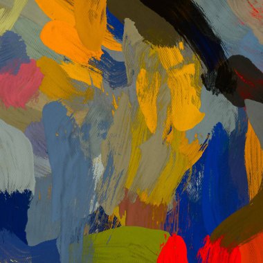 El yapımı tuvale yağlı boya. Soyut sanat dokusu. Renkli doku. Modern sanat eserleri. Yağlı boya darbeleri. Fırça darbeleri. Modern sanat. Çağdaş sanat. Sanatsal tuval.