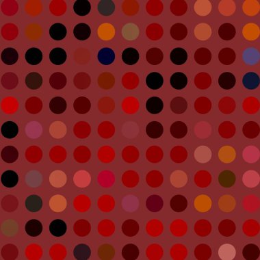 Çok renkli dairelerin görüntüsüyle kusursuz soyut geometrik desen.   