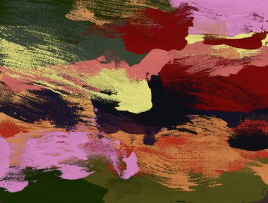 El yapımı tuvale yağlı boya. Soyut sanat dokusu. Renkli doku. Modern sanat eserleri. Yağlı boya darbeleri. Fırça darbeleri. Modern sanat. Çağdaş sanat. Sanatsal tuval.  