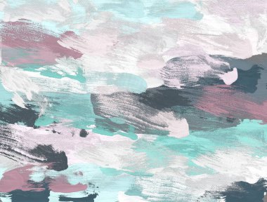 El yapımı tuvale yağlı boya. Soyut sanat dokusu. Renkli doku. Modern sanat eserleri. Yağlı boya darbeleri. Fırça darbeleri. Modern sanat. Çağdaş sanat. Sanatsal tuval.  