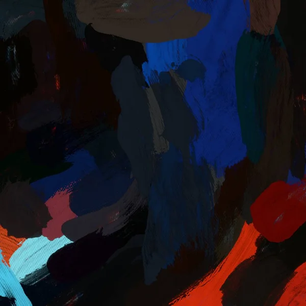 Olieverfschilderij Doek Handgemaakte Kleurrijke Textuur Penseelstreken Kleurrijke Afbeelding Moderne Kunst — Stockfoto