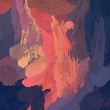 Tuval el yapımı yağlıboya. Renkli doku. Fırça darbeleri. Renkli görüntü. Modern sanat. Çağdaş sanat.