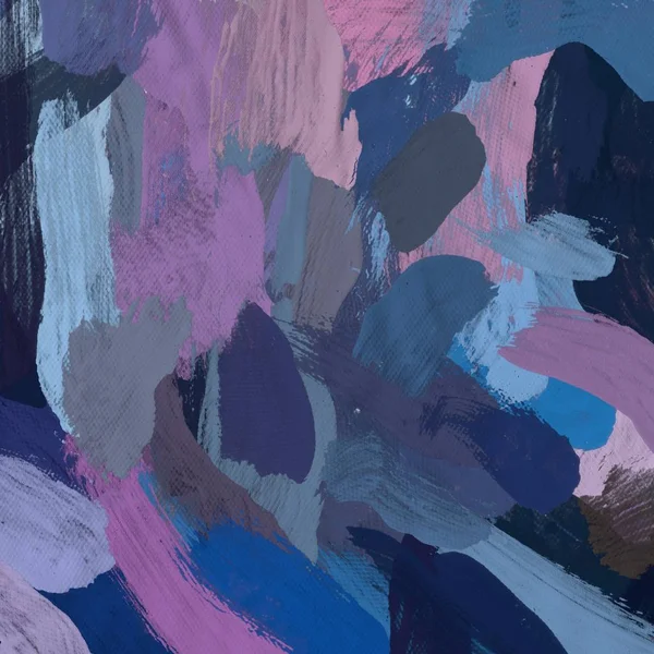 Tuval el yapımı yağlıboya. Renkli doku. Fırça darbeleri.