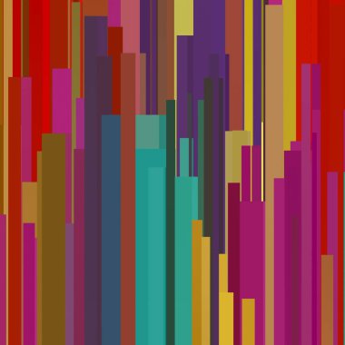 Uzamış ve birbiri üzerine katmanlı çeşitli boyutlarda parlak doymuş şeritler arka plan. Dikdörtgenler parlak çok renkli. sesi duvar kağıdı veya tasarım için uygundur.