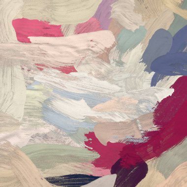 Tuval el yapımı yağlıboya. Renkli doku. Fırça darbeleri. Renkli görüntü. Modern sanat. Çağdaş sanat.