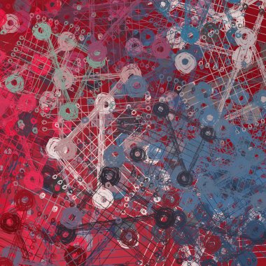 Kırmızı çiçekli kusursuz desen