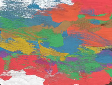 El yapımı tuvale yağlı boya. Soyut sanat dokusu. Renkli doku. Modern sanat eserleri. Yağlı boya darbeleri. Fırça darbeleri. Modern sanat. Çağdaş sanat. Sanatsal tuval.  