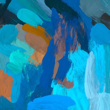 Tuval el yapımı yağlıboya. Renkli doku. Fırça darbeleri. Renkli görüntü. Modern sanat. Çağdaş sanat.