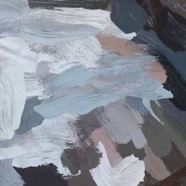 Tuval el yapımı yağlıboya. Renkli doku. Fırça darbeleri.