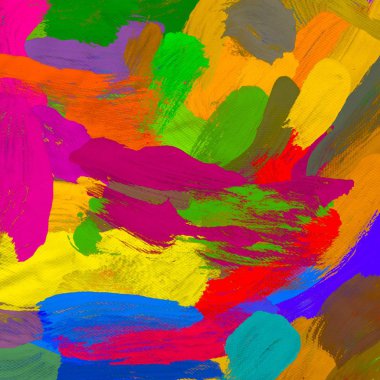 Tuval arka plan üzerine yağlıboya