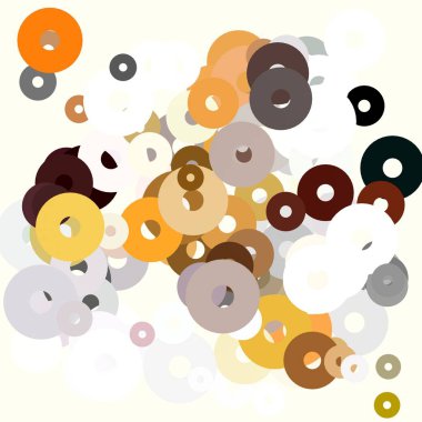 Vektör Konfeti Arka Plan Deseni. Tasarım unsuru. Beyaz arka plan daki renkli düğmeler