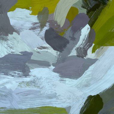 Tuval el yapımı yağlıboya. Renkli doku. Fırça darbeleri.