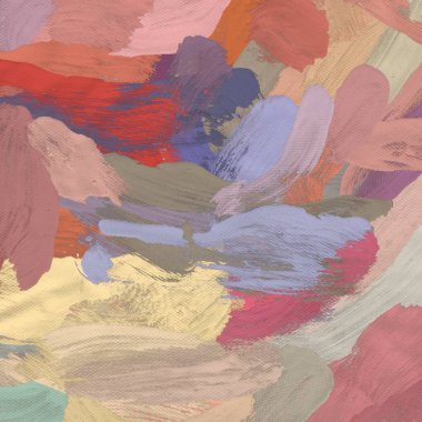 Tuval el yapımı yağlıboya. Renkli doku. Fırça darbeleri. Renkli görüntü. Modern sanat. Çağdaş sanat.