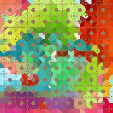 kalpleri ile soyut renkli arka plan