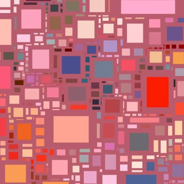 Soyut sanat dokusu. Kareler ile renkli doku. Modern sanat eserleri. Renkli görüntü