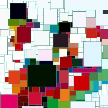 Soyut sanat dokusu. Kareler ile renkli doku. Modern sanat eserleri. Renkli görüntü