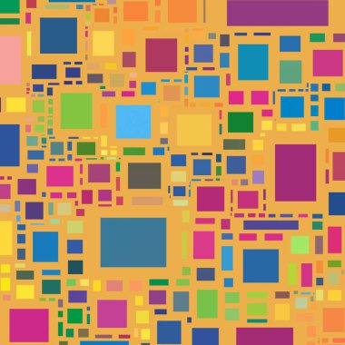 Soyut sanat dokusu. Kareler ile renkli doku. Modern sanat eserleri. Renkli görüntü