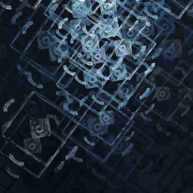 bilgisayar ile soyut geometrik arka plan