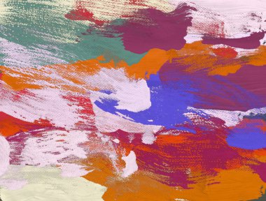 El yapımı tuvale yağlı boya. Soyut sanat dokusu. Renkli doku. Modern sanat eserleri. Yağlı boya darbeleri. Fırça darbeleri. Modern sanat. Çağdaş sanat. Sanatsal tuval.  