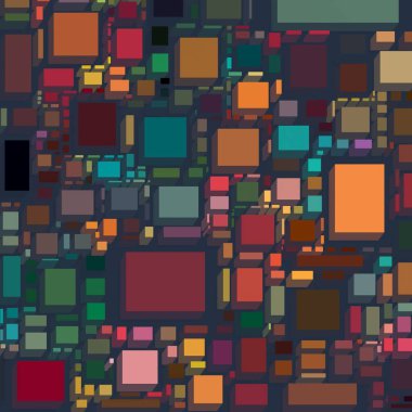 Soyut sanat dokusu. Kareler ile renkli doku. Modern sanat eserleri. Renkli görüntü