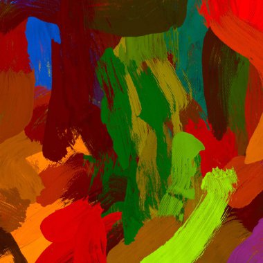 Tuval arka plan üzerine yağlıboya