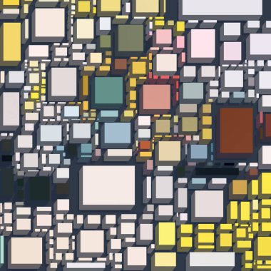 Soyut sanat dokusu. Kareler ile renkli doku. Modern sanat eserleri. Renkli görüntü