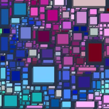 Soyut sanat dokusu. Kareler ile renkli doku. Modern sanat eserleri. Renkli görüntü