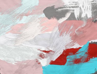 El yapımı tuvale yağlı boya. Soyut sanat dokusu. Renkli doku. Modern sanat eserleri. Yağlı boya darbeleri. Fırça darbeleri. Modern sanat. Çağdaş sanat. Sanatsal tuval.  