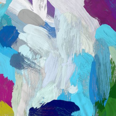 Tuval el yapımı yağlıboya. Renkli doku. Fırça darbeleri. Renkli görüntü. Modern sanat. Çağdaş sanat.