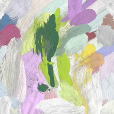 Tuval el yapımı yağlıboya. Renkli doku. Fırça darbeleri. Renkli görüntü. Modern sanat. Çağdaş sanat.