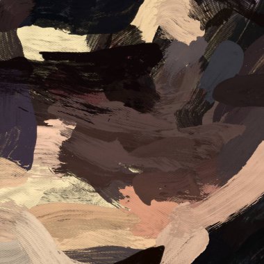 Tuval el yapımı yağlıboya. Renkli doku. Fırça darbeleri.