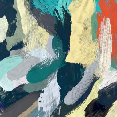 El yapımı tuvale yağlı boya. Soyut sanat dokusu. Renkli doku. Modern sanat eserleri. Yağlı boya darbeleri. Fırça darbeleri. Modern sanat. Çağdaş sanat. Sanatsal tuval.